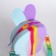 Bag's bag with lightning, lilac/yellow/blue color