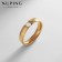 Xuping glow ring, white color in gold, size 17