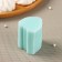 Silicone form "Bunny with a bow", 6 × 4.1 × 3.6 cm, the color is turquoise