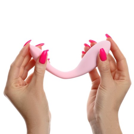 Vibrator for steam oats, flexible, silicone, remote control, pink-12