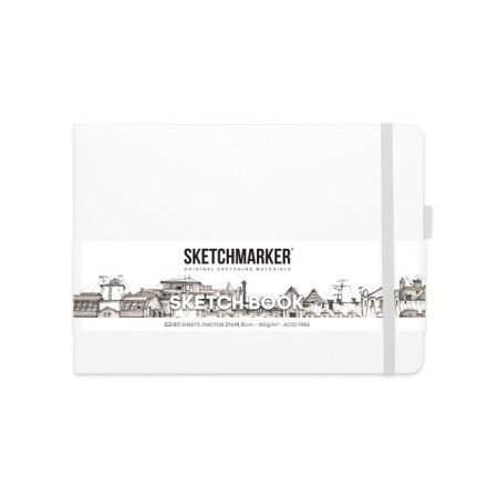 Sketchmarker sketchbook, 210 x 148 mm, 80 sheets, white, block 140 g/m2-1