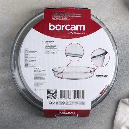 Borcam heat -resistant baking form and baking, 2.85 l, d = 31.5 cm-4