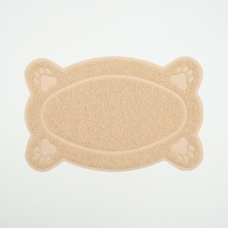 2-in-1 rug for a bowl/toilet for animals Figure, 40 x 25 cm, beige-2
