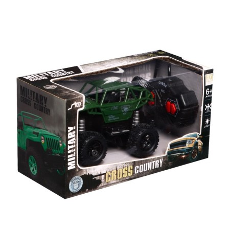 Army radio -controlled jeep, works on batteries, green color-4