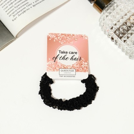 Hair elastic band "Liora" volume, 6 cm, black