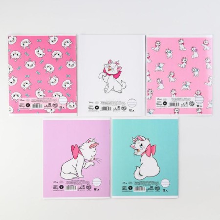 Notebook in a ruler of 12 sheets, 5 types of mix, cover coated cardboard, cats aristocrats-8