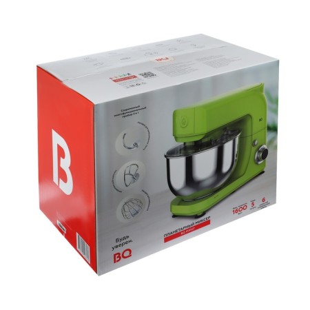Mixer BQ-MX621, Planetarny, 1600 W, 5 l, 6 speeds, green-6