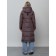 Coat insulated female, size 42, dark brown color