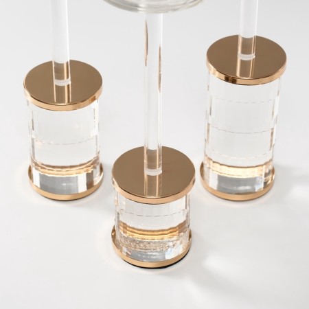 Summary metal, acrylic "rectangles" d = 6.5 cm, set 3 pcs h = 24 cm, 22.5 cm, 20.5 cm-3