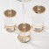Summary metal, acrylic "rectangles" d = 6.5 cm, set 3 pcs h = 24 cm, 22.5 cm, 20.5 cm