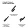 Airline wiper brushes, frameless 2 pcs, 3 types, 650/500 mm