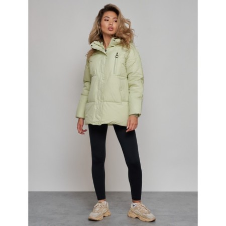 Winter jacket female, size 50, light green color-19