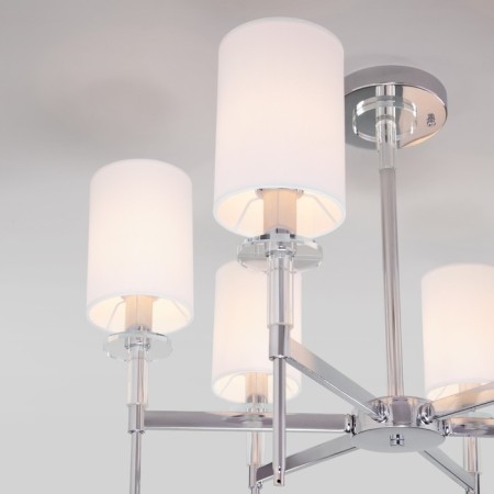 Classical chandelier with lampshades Brielle, 40W, E14, 69x69x53.5 cm-1