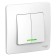 SE BLANCA switch, 10 A, 2 keys, IP20, hidden, with backlight, white, Blnvs010511