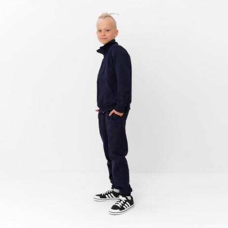Kids (sweatshirt, pants) minku dark blue color, height 152 cm-1