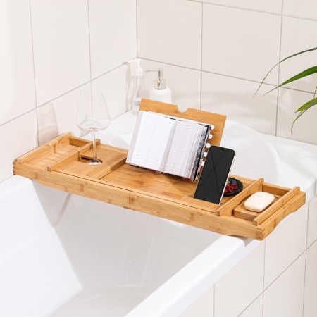 Table-vannitsa for a bath, large, 75 (109) x 23 x 4.5 cm, tree-4