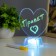 Spinker "heart" LED 3XAG10 with marker for inscriptions 10x10x13 cm