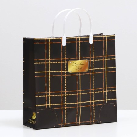 Black-gold cage package, soft plastic, 30 x 30 cm, 120 μm