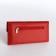 Women's wallet on the button, red color