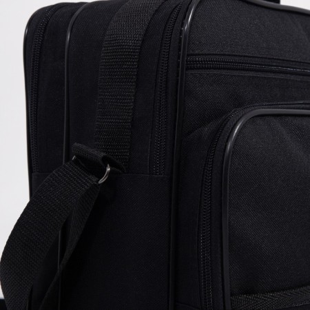 Male bag on lightning, luris, long belt, black color-2