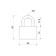 Locking castle, type 1, 26x35 mm, 2 keys