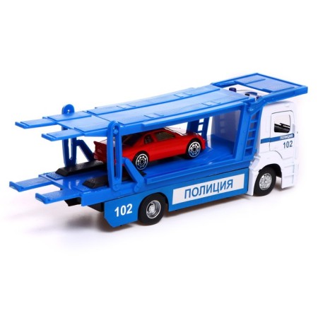 Metal machine KAMAZ "Auto Police", 20cm, movable parts, light, sound-2