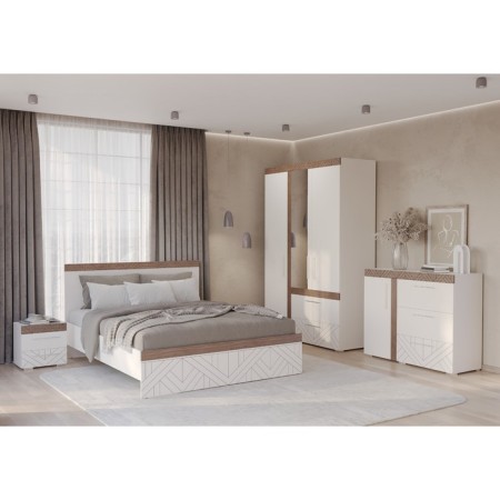Vienna bedside table, 450 × 342 × 440 mm, cashmere cashmere / mdf a nimble shimo dark-2