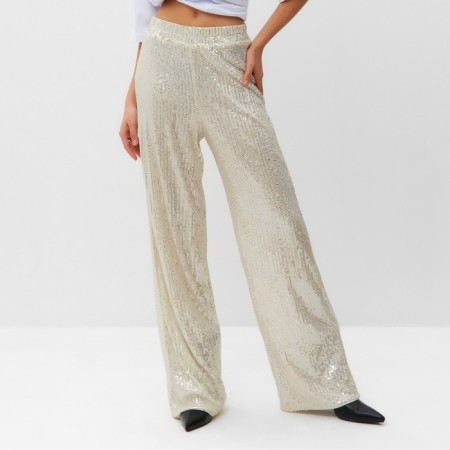 Women's trousers from sequins MIST, R.42, Silver