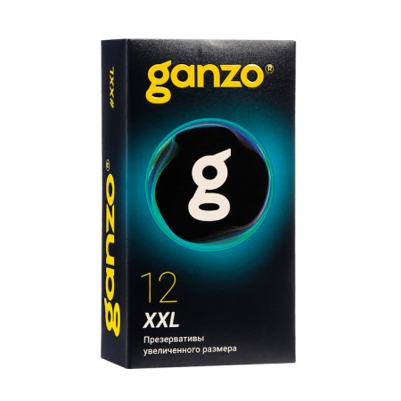 Ganzo XXL condoms, increased size, 12 pcs