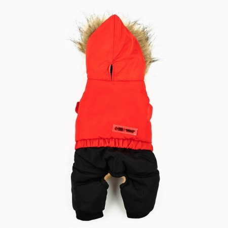 Clothing for dogs. Combineson winter "Warm Winter", Red-Cherry, Size M-7