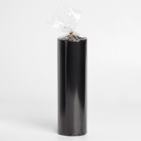 Candle-cylinder, 6x19 cm, 425 g, 25 hours, black-2