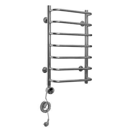 Domoterm electric heated towel rail "Stefano", 400 x 700 mm, 7 crossbars, left, chrome-1
