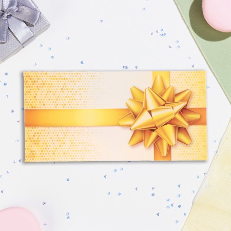 Money envelope "Universal" gold bow, 16.5 x 8 cm-1