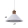 Lamp Bayerlux 1244/1wt E27 40W white 22x22x8.5-108 cm