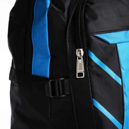 A backpack with a lightning with an increase, 65l, 4 external pockets, blue color-6