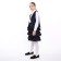 School suit for girls, dark blue color, height 122 cm