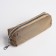 A backpack with a zipper, 5 outer pockets, pencil case, beige color