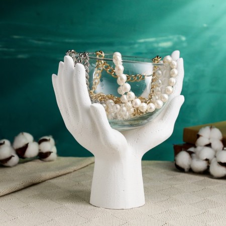 Steam for the little things "Hands with glass" White, 22cm