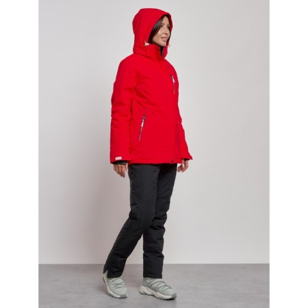 Ski costume female winter, size 42, red color-9