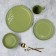 Deep plate ceramic olive, 15.5 x 6.5 cm, 800 ml, green color