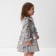 Children's dress with KAFTAN collar "Beasts" R.28 (86-92 cm)