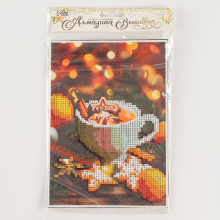 Diamond embroidery with partial filling "Cup of Coffee" 15*21, canvas-8