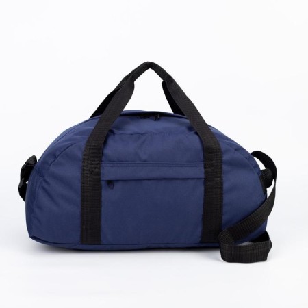 Sports bag with lightning, without lining, external pocket, blue color-1