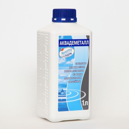 Liquid remedy for removing metals from water "Aquademetall", bottle, 1 liter-5