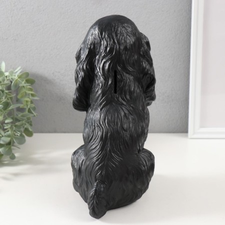 Piggy bank "Puppy Spaniel" (black), 24.5 cm-3
