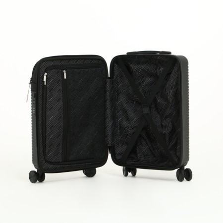 Small suitcase 20 "On a zipper, code lock, 4 wheels, black color-7