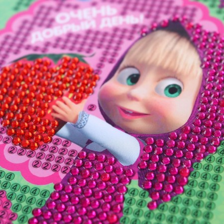Diamond mosaic, 16x10.5 cm, Masha and Bear-4