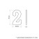 The door number "2" tundra, plastic, color gold, 1 pc.