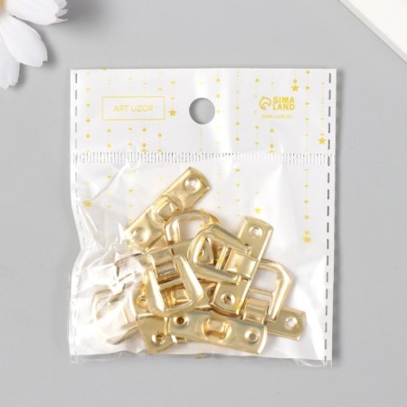 Castle Metal for the casket "Smoothness" gold 2.9x2 cm-6