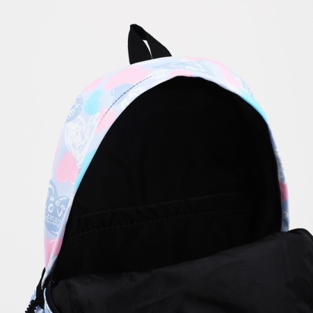 School backpack from lightning textiles, external pocket, lilac/pink color-5
